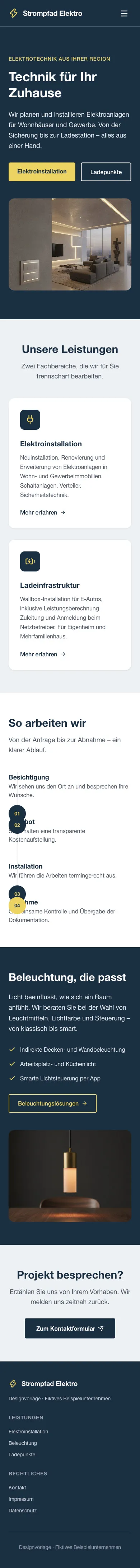 Mobile Startseite von Strompfad Elektro
