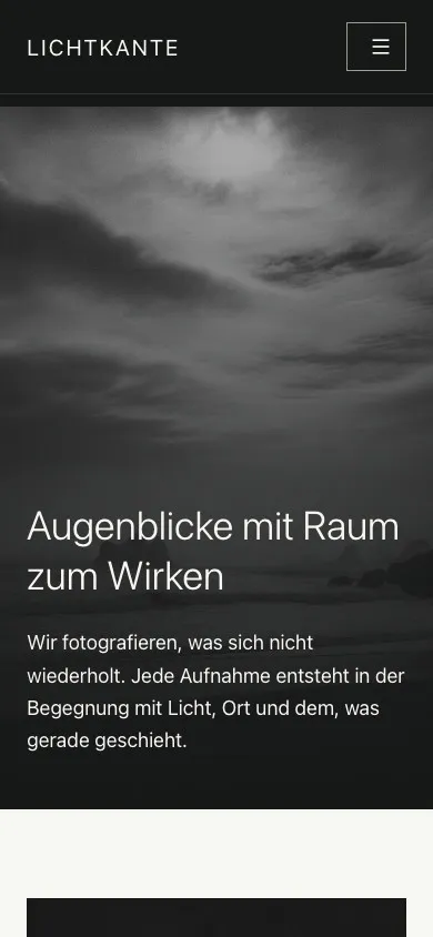 Lichtkante Fotografie auf dem Smartphone